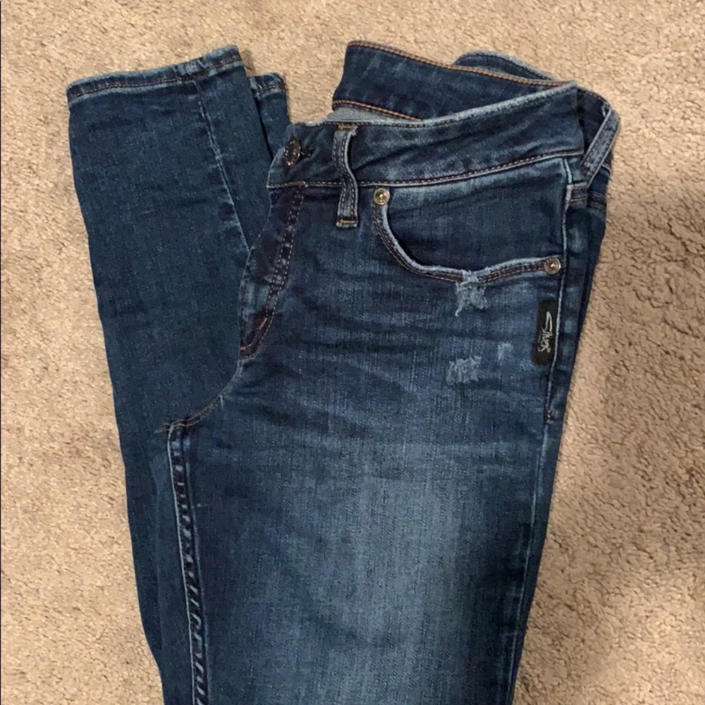 Silver Jeans Women's Skinny Jeans - Dark Blue